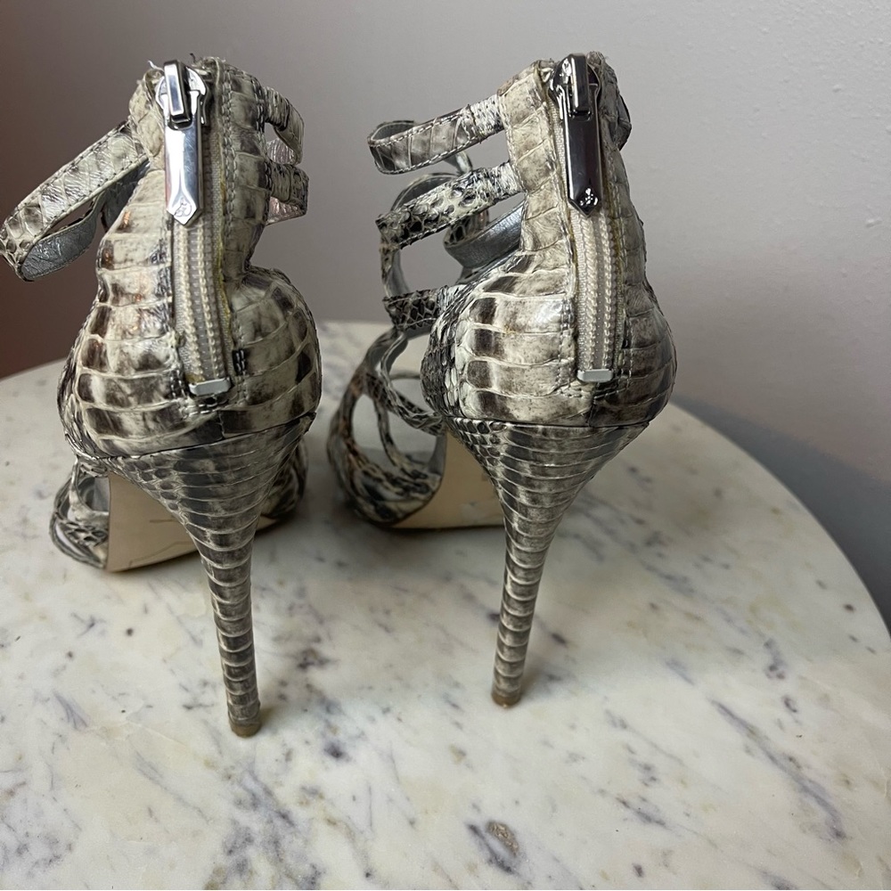Sam Edelman Eden Heels Size 7M snakeskin shoes Leather - Picture 5 of 7